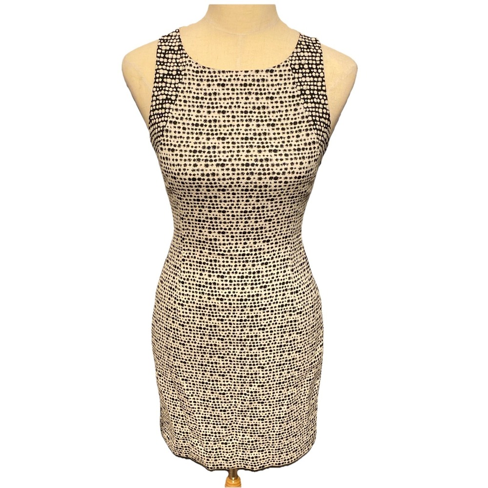 Banana Republic Sleeveless Sheath‎ Dress Women's Size 0 Petite Black White